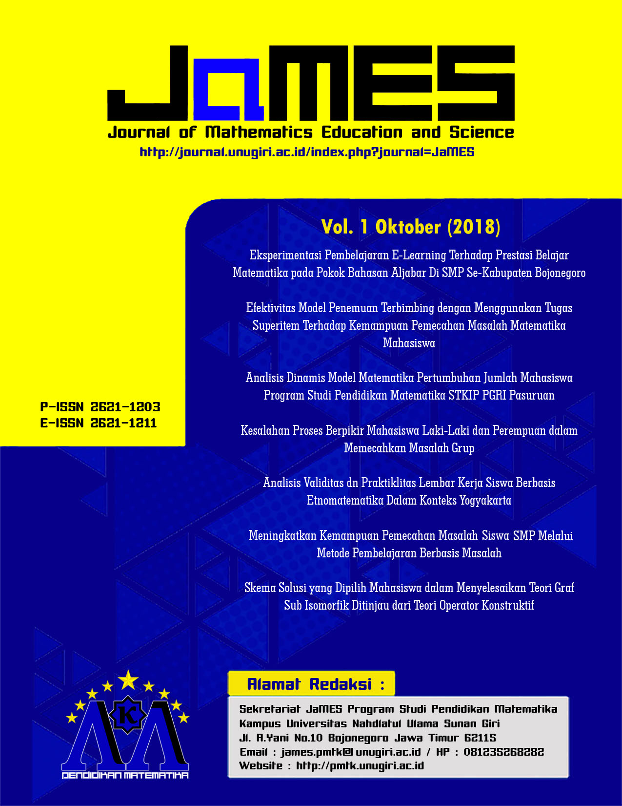 					View Vol. 1 No. 2 (2018): Journal of Mathematics Education and Science
				