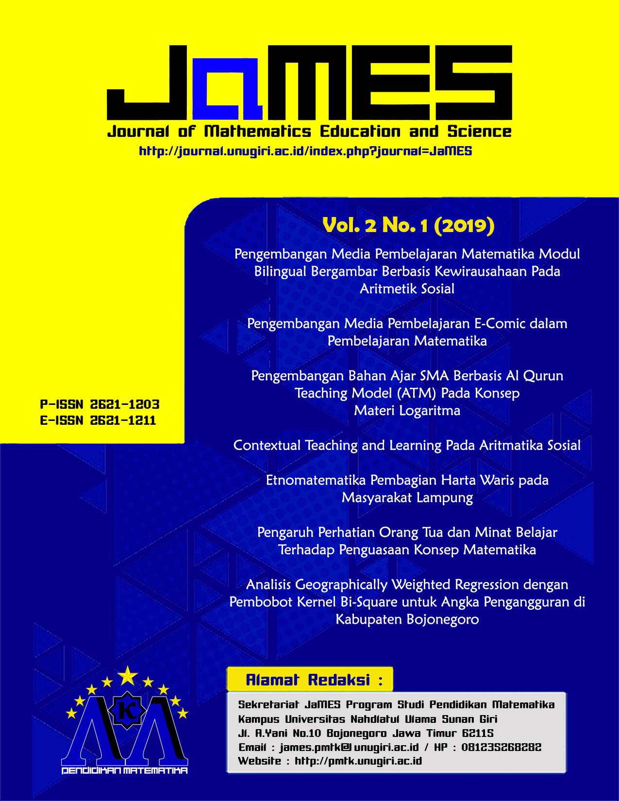 					View Vol. 2 No. 1 (2019): Journal of Mathematics Education and Science
				