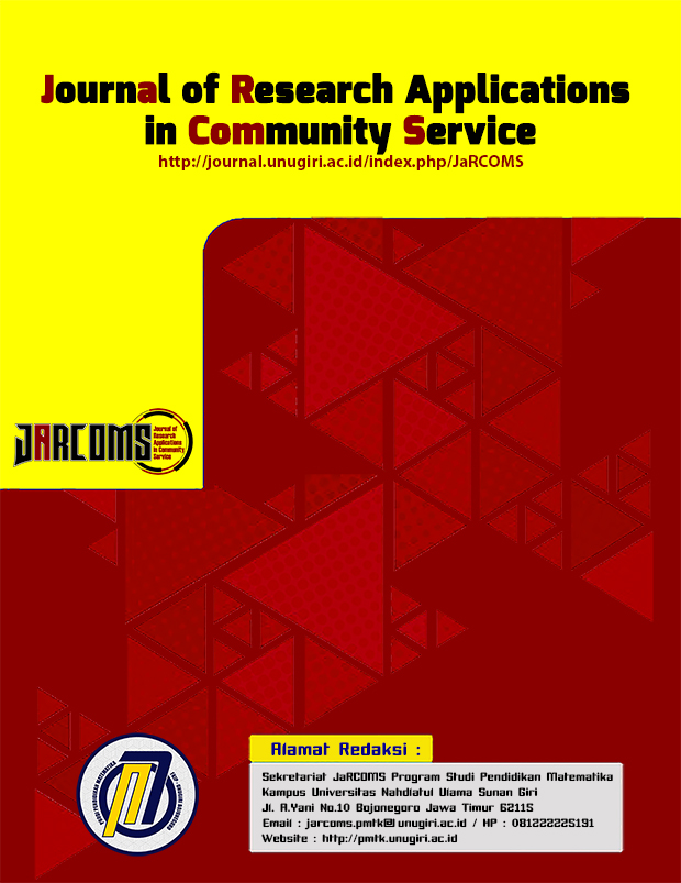 					View Vol. 1 No. 1 (2022): Journal of Research Applications in Community Service
				