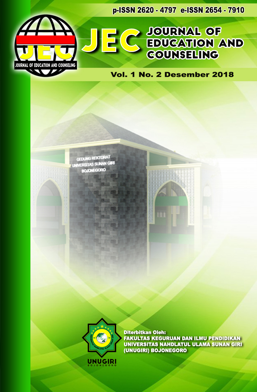 					View Vol. 2 No. 1 (2020): JEC: Journal of education and Conseling
				