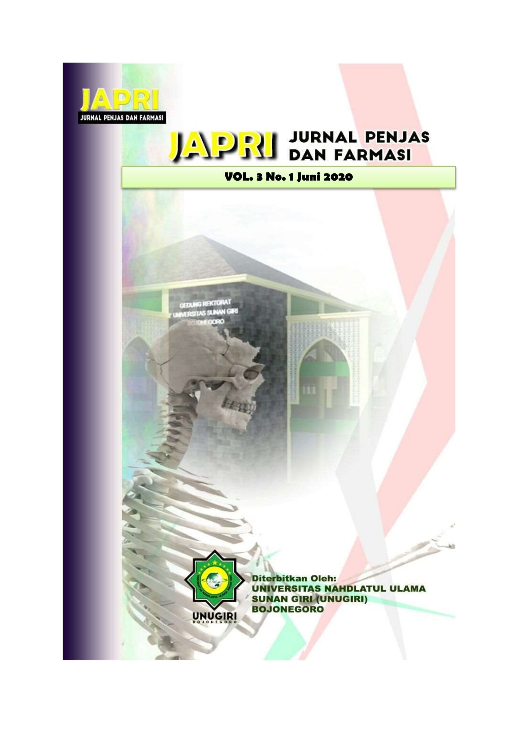 					View Vol. 3 No. 1 (2020): JAPRI : Jurnal Penjas dan Farmasi
				